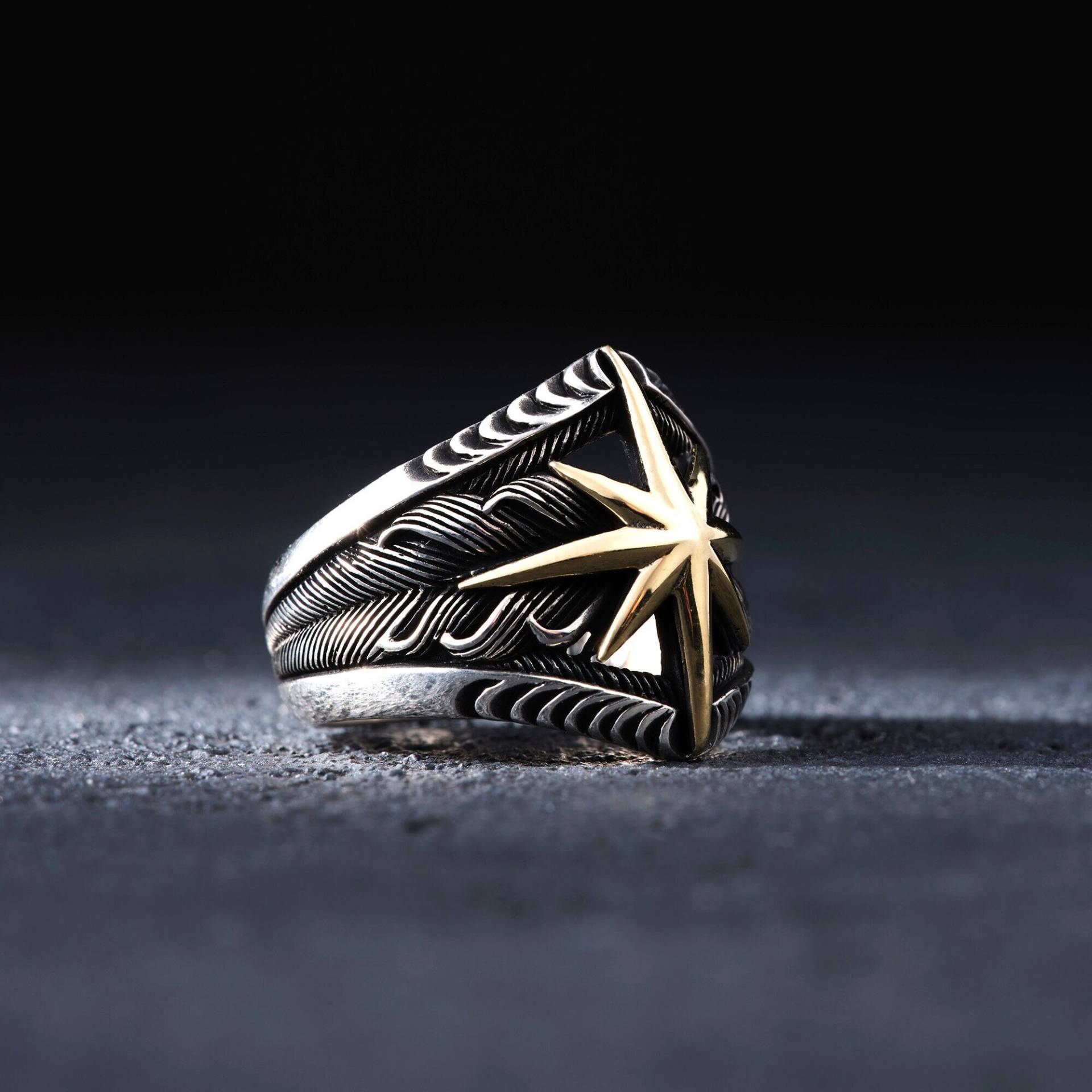 Silber Kompass Herrenring, Ring, Herrenschmuck, Seemann Schmuck Für Männer, Marine Bands von MARASBULLA