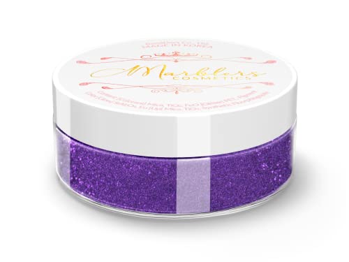 MARBLERS Glica Powder [Purple Vibe] 0,14oz (4g) | Glitter Mica | hochpigmentiert | ungiftig, vegan, tierversuchsfrei | Lidschatten, Körperbutter, Nagellack, Nagelkunst, Party, Körper, Gesichts-Make-up von MARBLERS