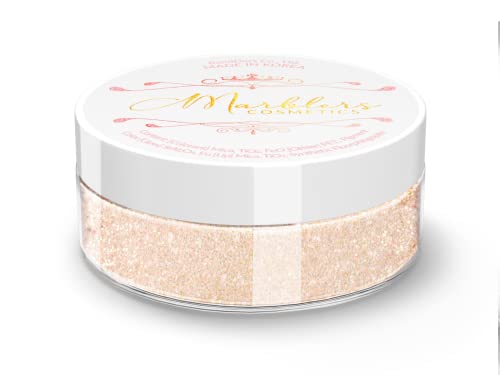 MARBLERS Glitzerndes Glimmerpulver in Kosmetikqualität [Peach Dream 0,14 oz (4 g) | Glica | Ungiftig | Vegan | Ohne Tierversuche | Lidschatten, Nagellack, Nagelkunst | Festival-, Rave- und Party-Make- von MARBLERS