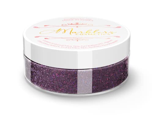 MARBLERS Glitzerndes Glimmerpulver in kosmetischer Qualität [Mystic Purple 0,14 oz (4 g) | Glica | Ungiftig | Vegan | Tierversuchsfrei | Lidschatten, Nagellack, Nail Art | Festival-, Rave- und Party-M von MARBLERS