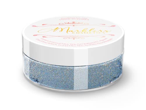 MARBLERS Glitzerndes Glimmerpulver in kosmetischer Qualität [Sternennachtblau 0,14 oz (4 g) | Glica | Ungiftig | Vegan | Tierversuchsfrei | Lidschatten, Nagellack, Nail Art | Festival-, Rave- und Part von MARBLERS