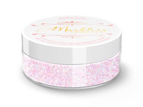 MARBLERS Glitzerndes Glimmerpulver in kosmetischer Qualität [Tinkerbell 0,14 oz (4 g) | Glica | Ungiftig | Vegan | Tierversuchsfrei | Lidschatten, Nagellack, Nail Art | Festival-, Rave- und Party-Make von MARBLERS