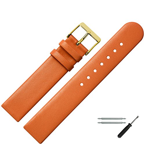 MARBURGER Uhrenarmband 20mm Leder Orange - Werkzeug Montage Set 7612046000220 von MARBURGER