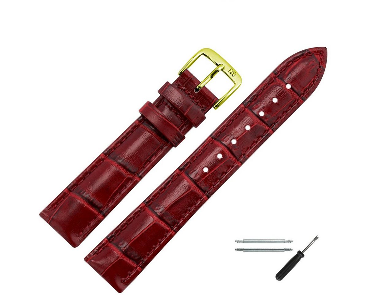 MARBURGER Uhrenarmband 12mm Leder Alligator Prägung von MARBURGER