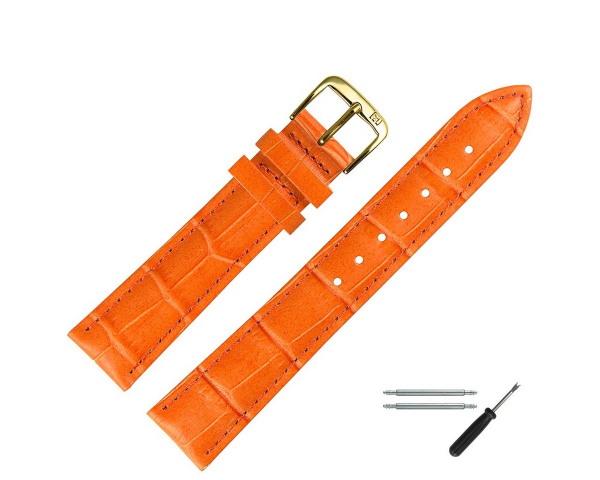 MARBURGER Uhrenarmband 12mm Leder Alligator Prägung von MARBURGER