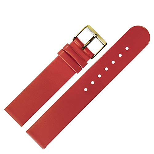 MARBURGER Uhrenarmband 12mm Leder Rot - Werkzeug Montage Set 7611242100220 von MARBURGER