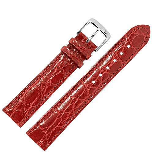 MARBURGER Uhrenarmband 12mm Leder Rot Kroko - Werkzeug Montage Set 8131241000120 von MARBURGER