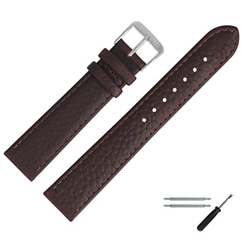 MARBURGER Uhrenarmband 14mm Leder Braun - Werkzeug Montage Set 6171431000120 von MARBURGER