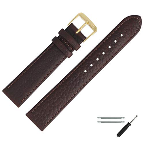 MARBURGER Uhrenarmband 14mm Leder Braun - Werkzeug Montage Set 6171431000220 von MARBURGER