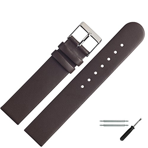 MARBURGER Uhrenarmband 14mm Leder Braun - Werkzeug Montage Set 7611431000120 von MARBURGER