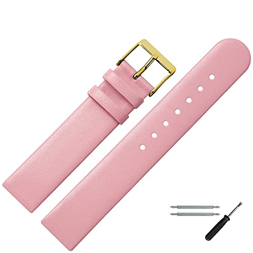 MARBURGER Uhrenarmband 14mm Leder Rose Gold - Montage Set 7611443000220 von MARBURGER