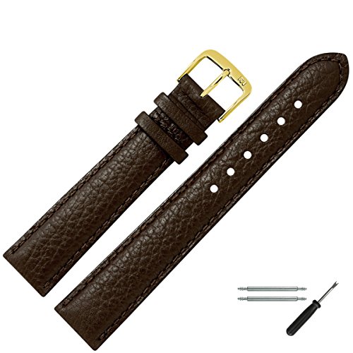 MARBURGER Uhrenarmband 16mm Leder Braun Büffel - Werkzeug Montage Set 7601631000220 von MARBURGER