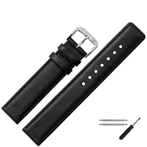 MARBURGER Uhrenarmband 16mm Leder Schwarz - Werkzeug Montage Set 3811610000120 von MARBURGER