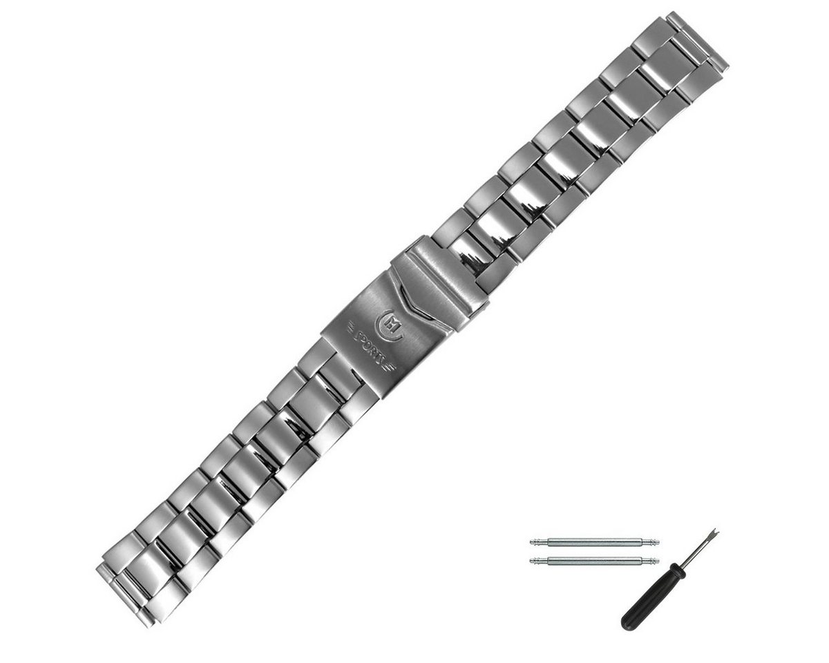 MARBURGER Uhrenarmband 18mm Edelstahl Silber von MARBURGER