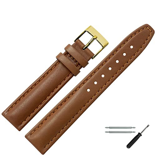 MARBURGER Uhrenarmband 18mm Leder Braun - Werkzeug Montage Set 2891834000220 von MARBURGER