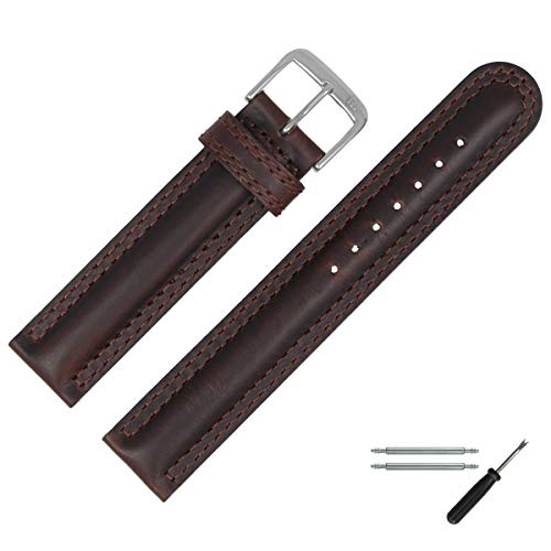 MARBURGER Uhrenarmband 18mm Leder Braun - Werkzeug Montage Set 2951831000120 von MARBURGER