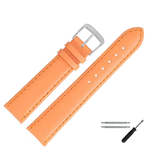 MARBURGER Uhrenarmband 18mm Leder Orange Glatt - 8071846000120 von MARBURGER