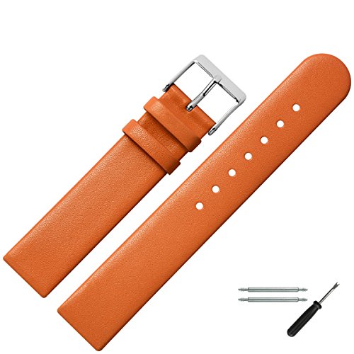 MARBURGER Uhrenarmband 18mm Leder Orange - Werkzeug Montage Set 7611846000120 von MARBURGER