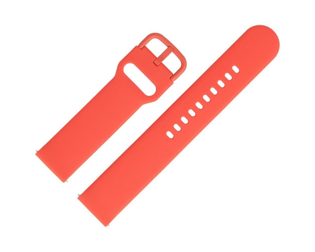 MARBURGER Uhrenarmband 20mm Silikon Fitness Smartwatch XL Extra Lang Rot von MARBURGER