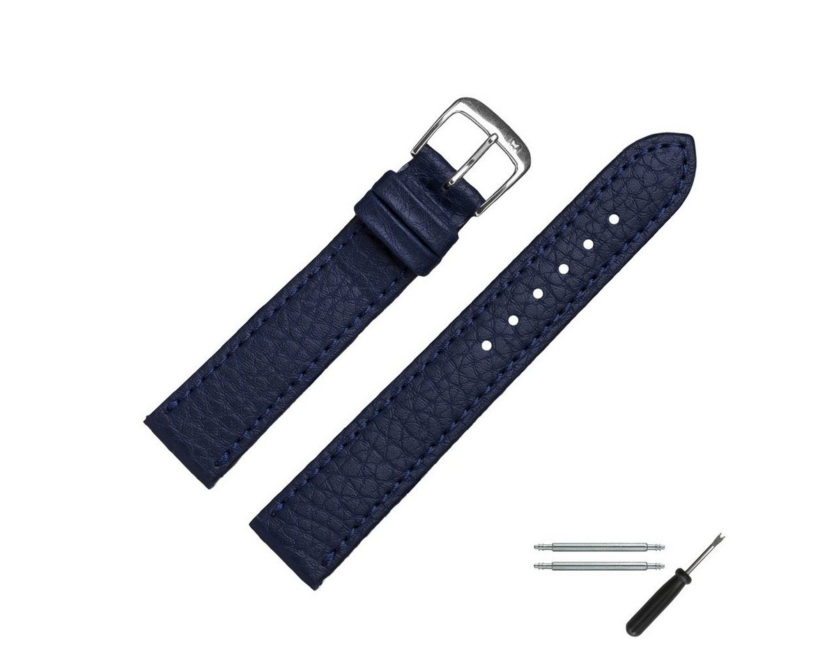 MARBURGER Uhrenarmband 20mm Kunststoff Vegan Blau MARBURGER Uhrenarmband 20mm Kunststoff Vegan Blau von MARBURGER