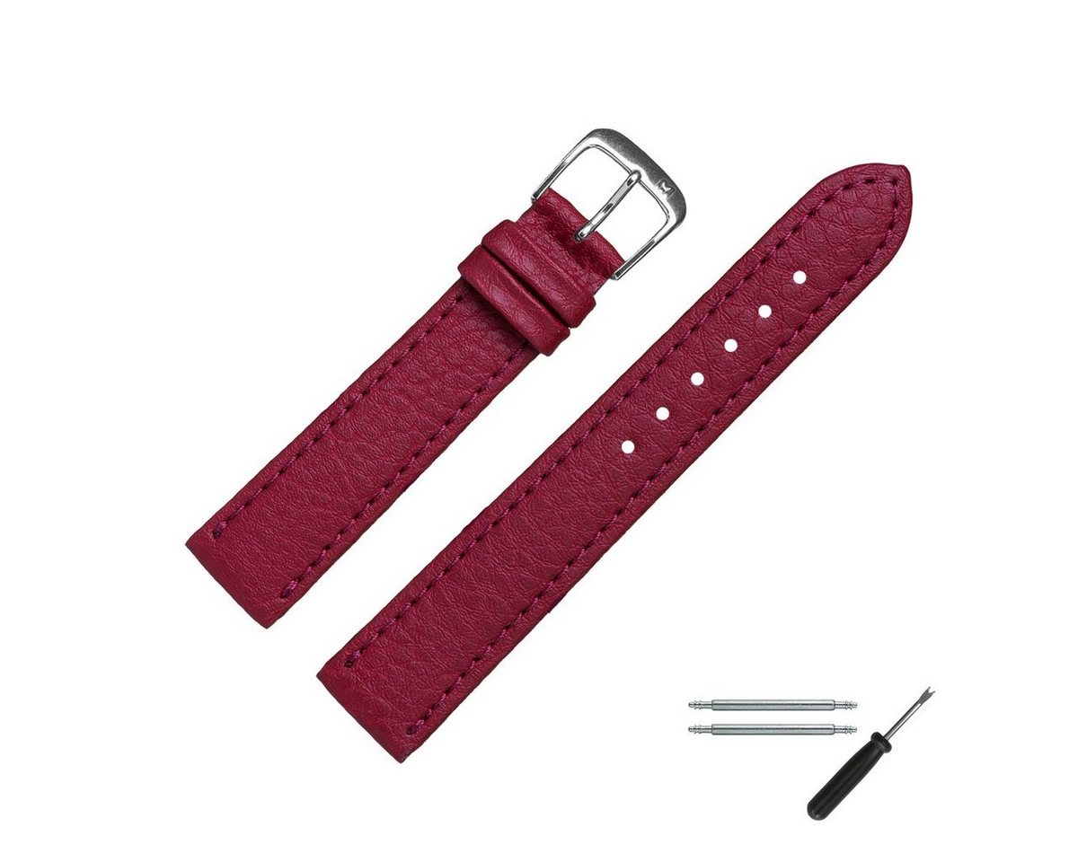 MARBURGER Uhrenarmband 20mm Kunststoff Vegan Rot von MARBURGER