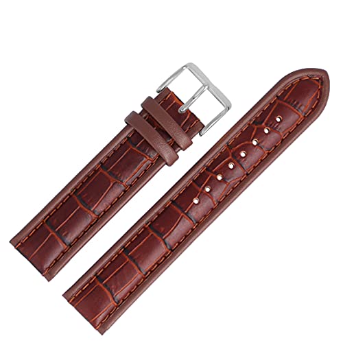 MARBURGER Uhrenarmband 20mm Leder Braun Alligator - Werkzeug Montage Set 8282035000120 von MARBURGER