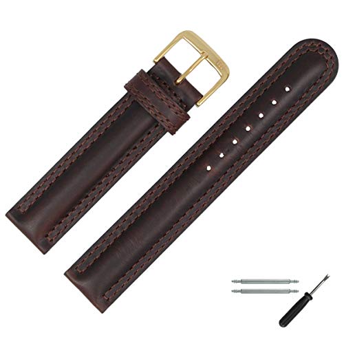 MARBURGER Uhrenarmband 20mm Leder Braun - Werkzeug Montage Set 2952031000220 von MARBURGER