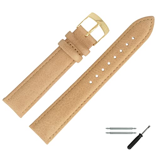 MARBURGER Uhrenarmband 20mm Leder Braun - Werkzeug Montage Set 7712034000220 von MARBURGER