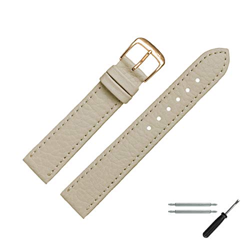 MARBURGER Uhrenarmband 20mm Leder Vegan Taupe - Werkzeug Montage Set 5202025000220 von MARBURGER