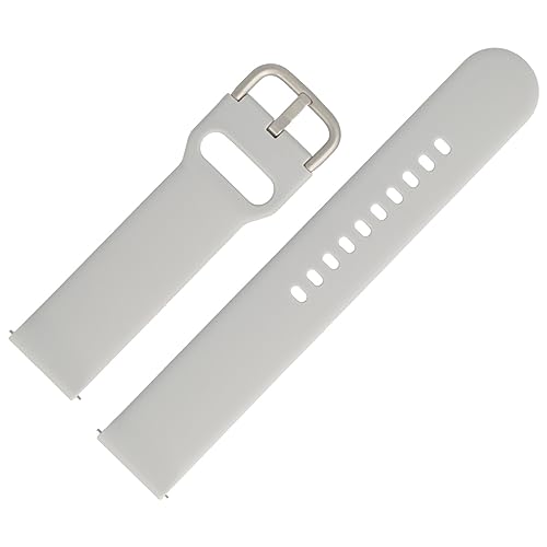 MARBURGER Uhrenarmband 22mm Kunststoff Grau XL Smartwatch Fitness Silikonband Sport Armband Mit Easy Fix Automatik-Federsteg Quickrelease Schnellverschluss - Werkzeug Montage Set 9542215000120 von MARBURGER