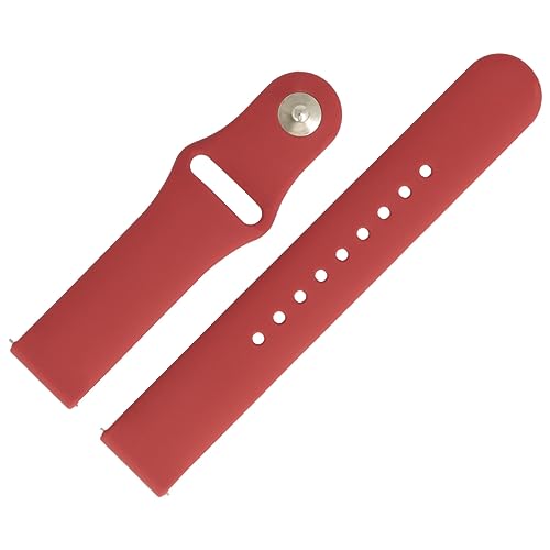 MARBURGER Uhrenarmband 22mm Kunststoff Rot XL Smartwatch Fitness Silikonband Sport Armband - Easy Fix Automatik-Federsteg Quickrelease Schnellverschluss 9692240000120 von MARBURGER