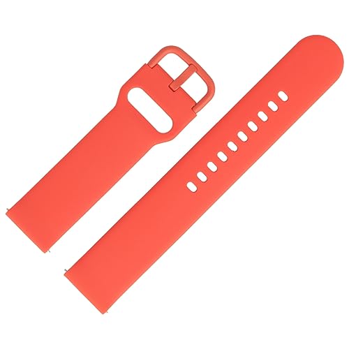 MARBURGER Uhrenarmband 22mm Kunststoff Rot XL Smartwatch Fitness Silikonband Sport Armband - Easy Fix Automatik-Federsteg Quickrelease Schnellverschluss 9542240000520 von MARBURGER