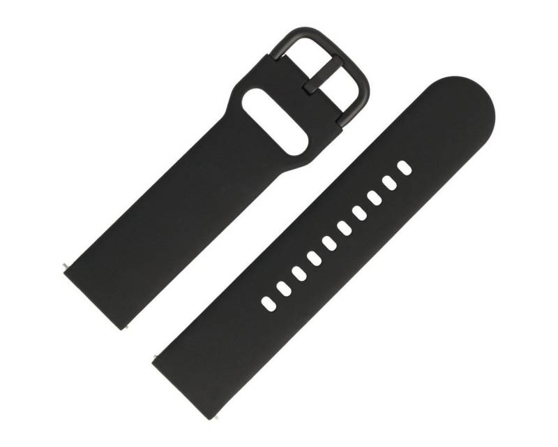 MARBURGER Uhrenarmband 22mm Silikon Fitness Smartwatch XS Extra Kurz Schwarz von MARBURGER