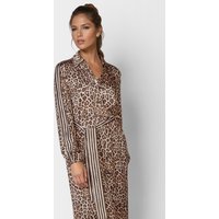 Kleid mit Leoprint und Streifen von MARC AUREL