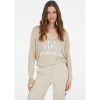 Lurex-Pullover mit Logo-Print von MARC AUREL