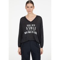 Lurex-Pullover mit Logo-Print von MARC AUREL