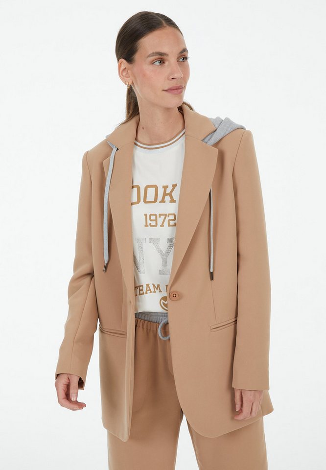 MARC AUREL Longblazer mit Grau-Mélange Kapuze von MARC AUREL