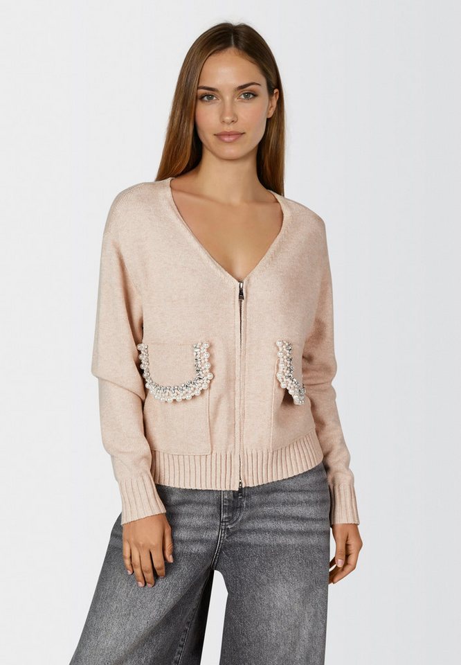 MARC AUREL Strickjacke mit Perlen-Applikation von MARC AUREL