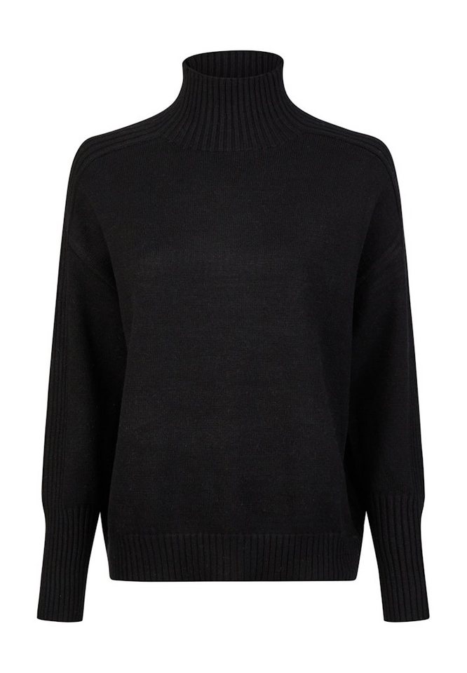 MARC AUREL Strickpullover Turtleneck-Pullover mit Rippendetails black von MARC AUREL