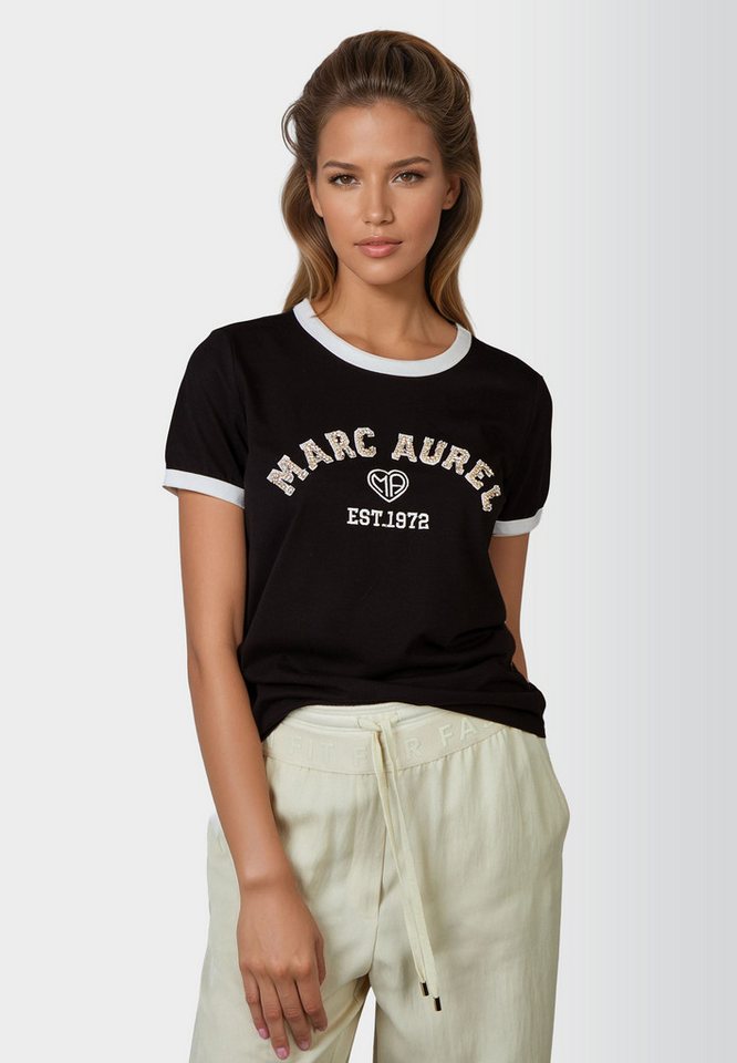 MARC AUREL T-Shirt mit Strassapplikation von MARC AUREL