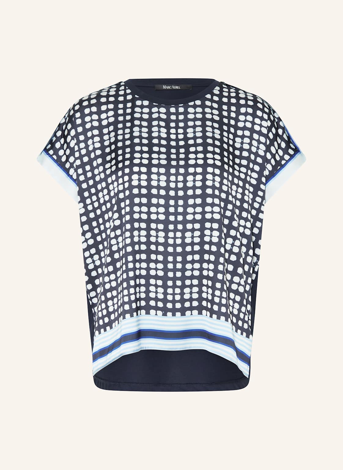 Marc Aurel Blusenshirt Im Materialmix blau von MARC AUREL