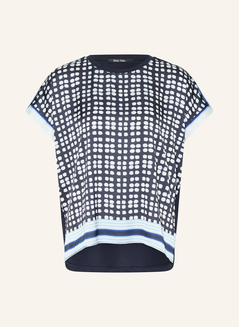 Marc Aurel Blusenshirt Im Materialmix blau von MARC AUREL