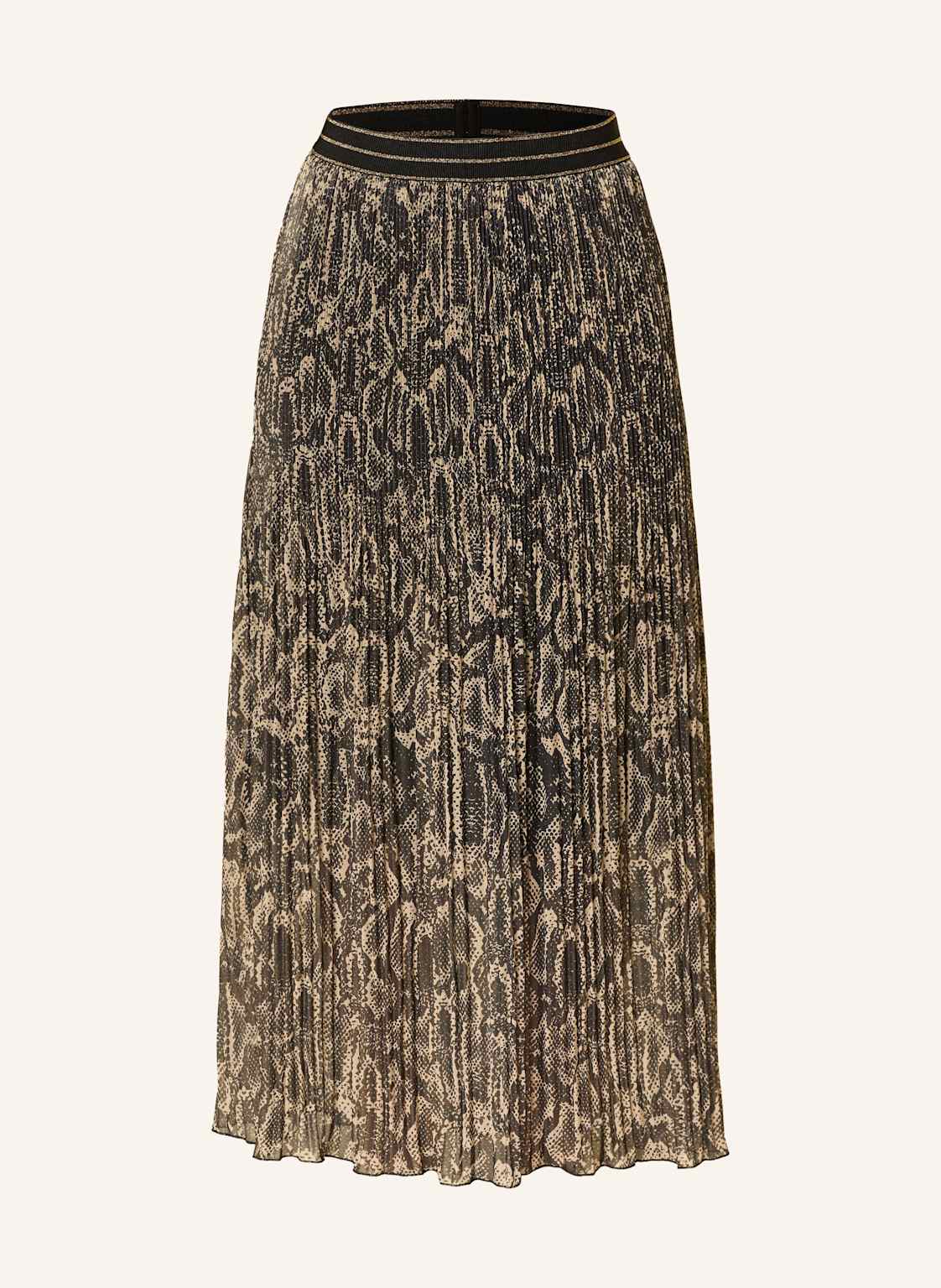 Marc Aurel Plisseerock Mit Glitzergarn schwarz von MARC AUREL