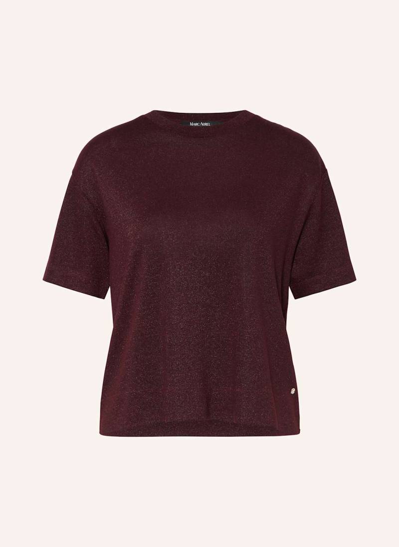 Marc Aurel Strickshirt Mit Glitzergarn rot von MARC AUREL
