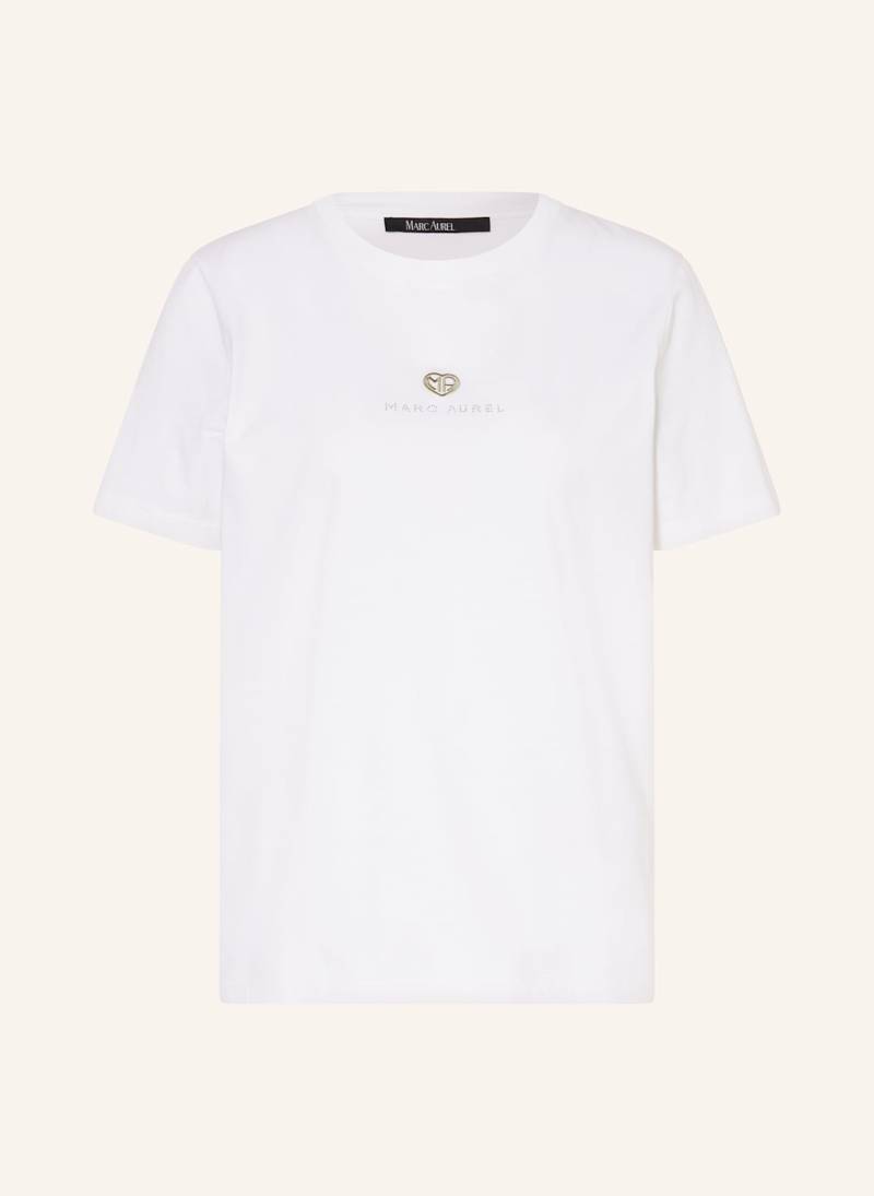 Marc Aurel T-Shirt Mit Schmucksteinen weiss von MARC AUREL