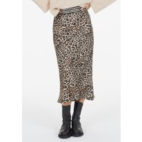 Midirock mit Leoprint und Streifen von MARC AUREL