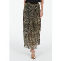 Plissee-Rock aus Sparkling Animal Print von MARC AUREL