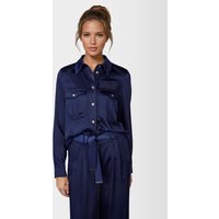 Satin-Hemdbluse mit aufgesetzten Taschen von MARC AUREL