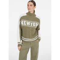 Zopf-Pullover mit Logo-Intarsien von MARC AUREL