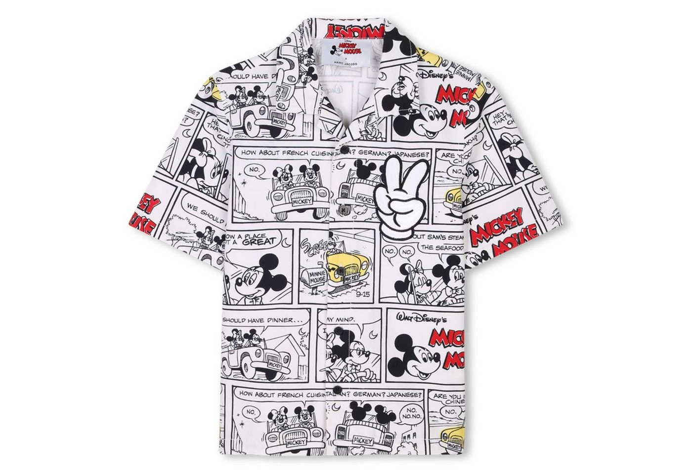 MARC JACOBS Kurzarmhemd Marc Jacobs Kids Disney Hemd – Comic-Print & Peace-Zeichen, kurzarm von MARC JACOBS